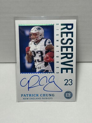 2020 Panini Encased Football Patrick Chung Reserve Signatures /50 Sapphire Auto