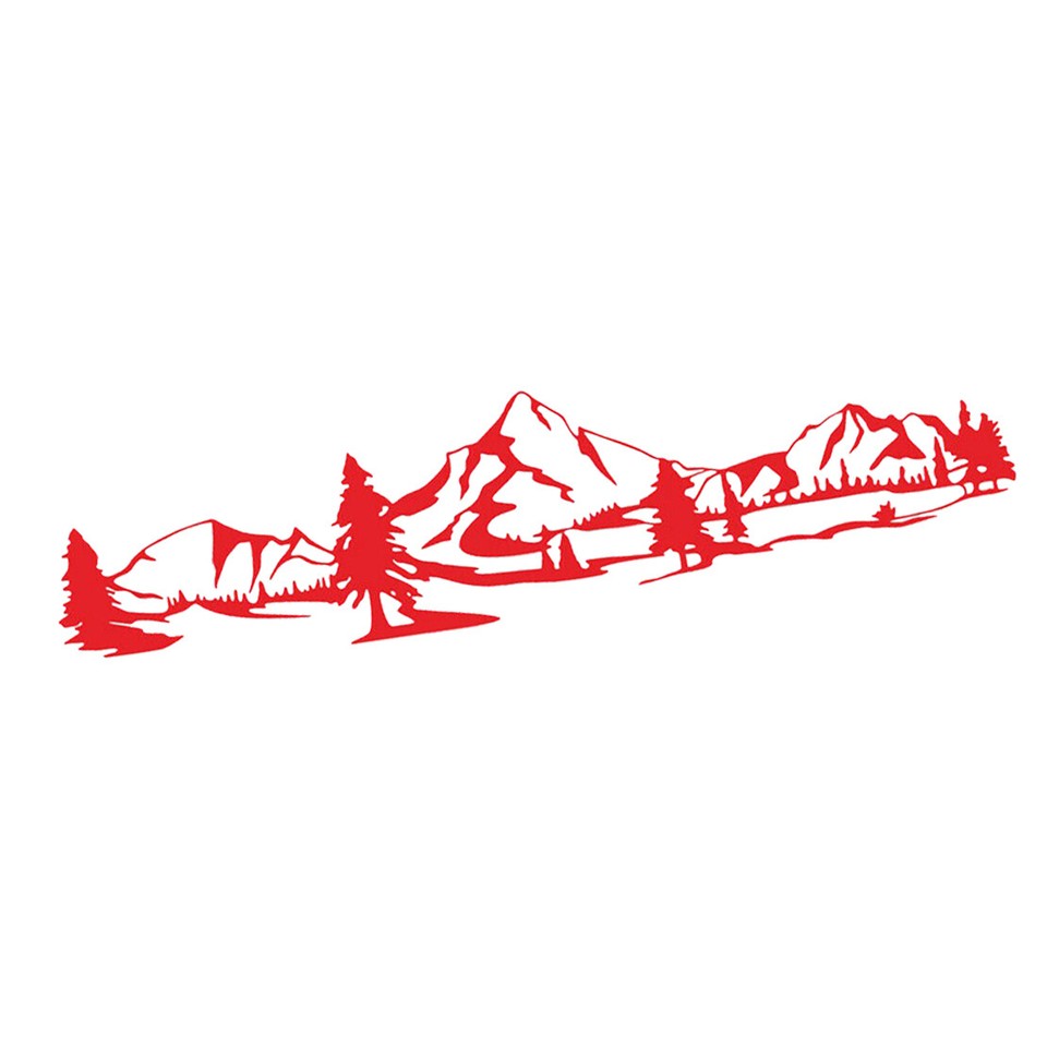 Berg-Motiv Autoaufkleber 100x28cm - Vinyl Folie Für SUV, Geländewagen & Wohnmobile