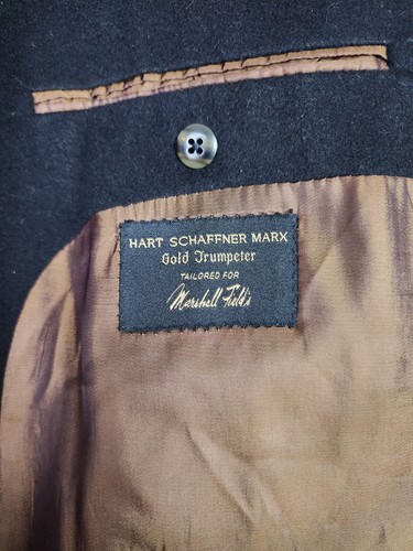 Hart Schaffner Marx Wool Over Coat Men's 48 Golden Trumpeter Cashmere Wool Blend - Picture 13 of 17