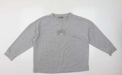 Muskatnuss Damen grau Rundhals Polyestermischung Pullover Größe 18