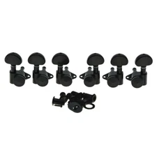 Wilkinson 3x3 ROTO Style Locking Guitar Tuners Tuning Keys Machine Heads Black