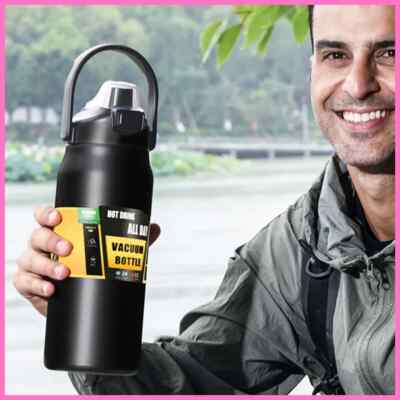 New Thermos with Straw Stainless Steel Vacuum Flasks Cold and Hot Water Bottle