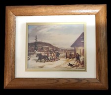 Cornelius Krieghoff PRINT~BILKING THE TOLL GATE~1859~FRAMED~MATTED~17?x14?~GLASS