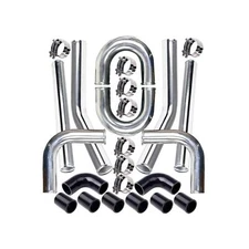 MOOSUN Universal 3" Inch Aluminum Intercooler Piping U-Pipe Kit with Coupler ...
