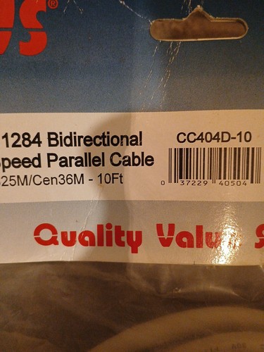 QVS 10ft Parallel IEEE1284 Bi-directional High Speed Parallel Printer Cable - Picture 10 of 12