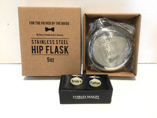 Father Of The Bride Hip Flask & Cuff Links Wedding Gift