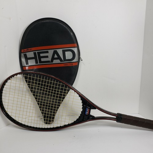 Vintage AMF Head Director Tennis Racket with Cover 4 1/4 Racquet with ...