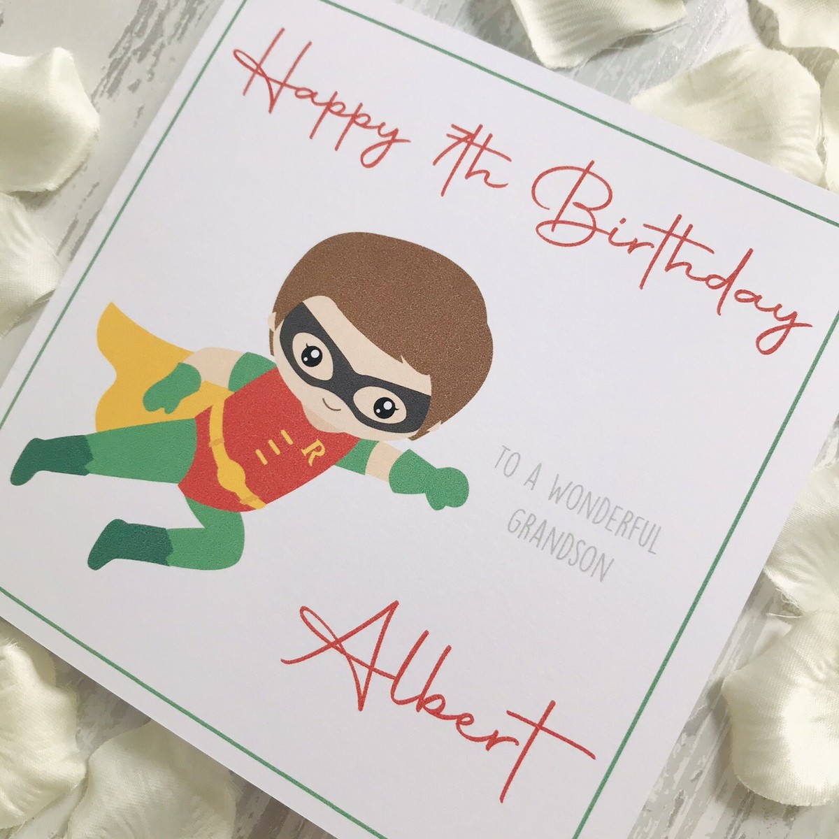 Personalised Super Wings Birthday Card For Boys - Son, Nephew, Grandson A5 Size 12 thumbnail image