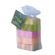 Maui Soap Co Tropical Mini Gift Guest Set Bar Soap with Kukui & Coconut Oil