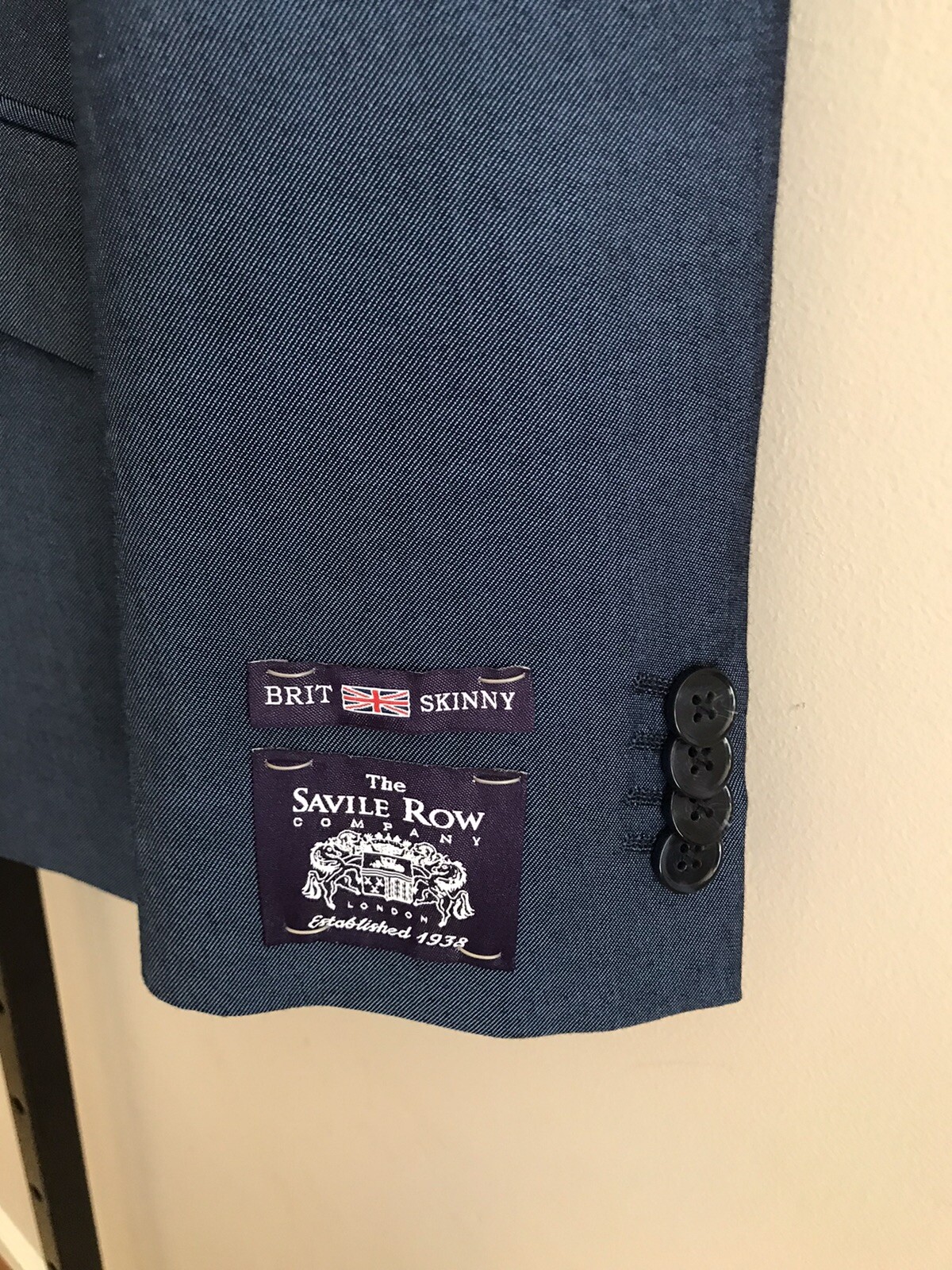 FILA Giacca tuta risvolto da uomo nera The Savile Row Company 2 bottoni taglia 38S