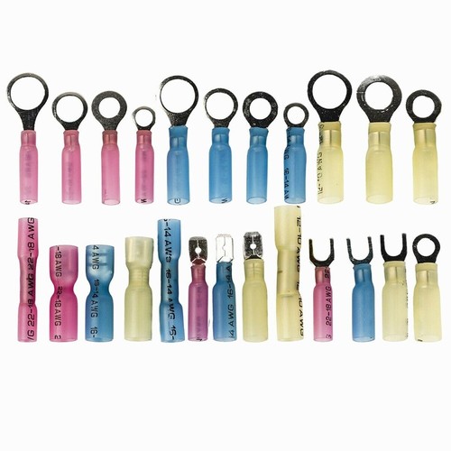 630PCS Assorted Heat Shrink Butt Ring Spade Connectors AWG 22-10 Crimp Terminals - Picture 4 of 11