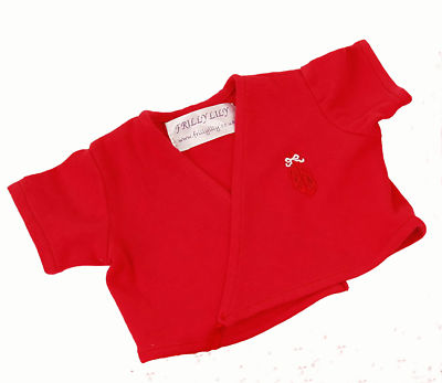 RED BALLET STYLE WRAP FOR ALL14-20IN DOLLS AND BEARS