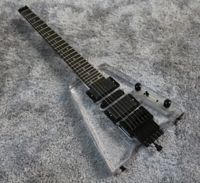 Headless Acrylic Electric Guitar Rosewood Fingerboard Maple Neck
