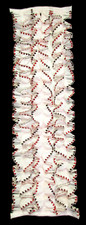 Vintage White with Red Trim Ruffled Tuxedo Dickie Button On 1970's Disco