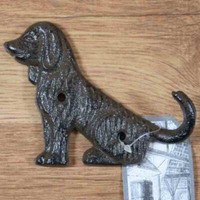 Garderobenhaken Hund Gusseisen Kleiderhaken Wandhaken Landhaus Haken LH274