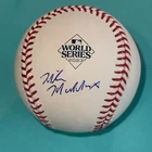 MIKE MADDUX (Rangers) Signed Official 2023 WORLD SERIES Baseball Beckett (BAS)