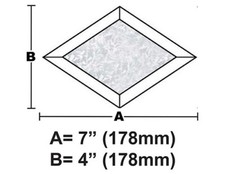 4"X7" Diamond Glue Chip Glass Bevel 10 Pack