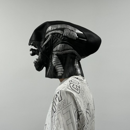 Alien Xenomorph Latex Mask Halloween Party Cospaly Spoof Head Cover &Mask Props - Picture 6 of 10