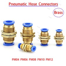 Pneumatic Push In Fittings Air Water Hose Tube Adaptor Quick Release Connectors