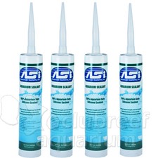Silicone Aquarium/Terrarium/Tank Sealant Adhesive Clear or Black 10.2oz 4 Pack