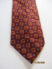 Jos A Bank Red Silk Neck Tie