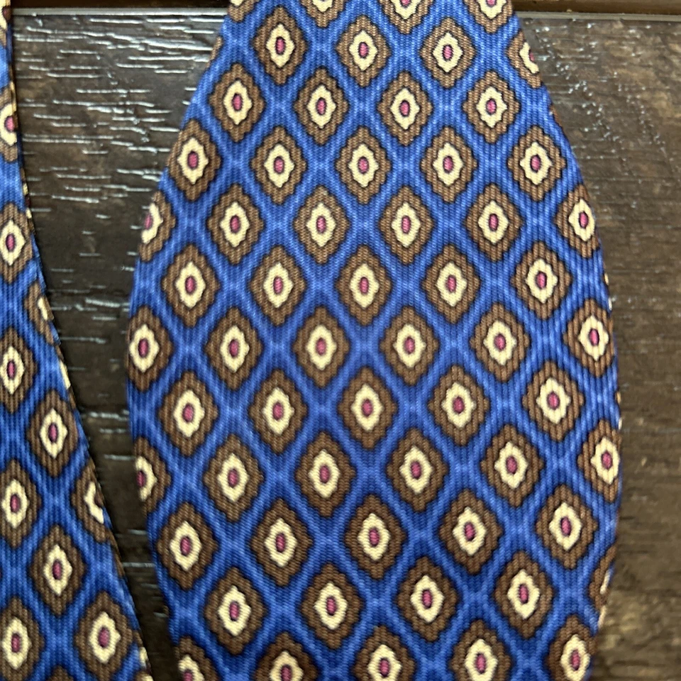 Brooks Brothers 346 Bow Tie Mens Blue/Brown/Pink Silk Adjustable - Image 2 of 4