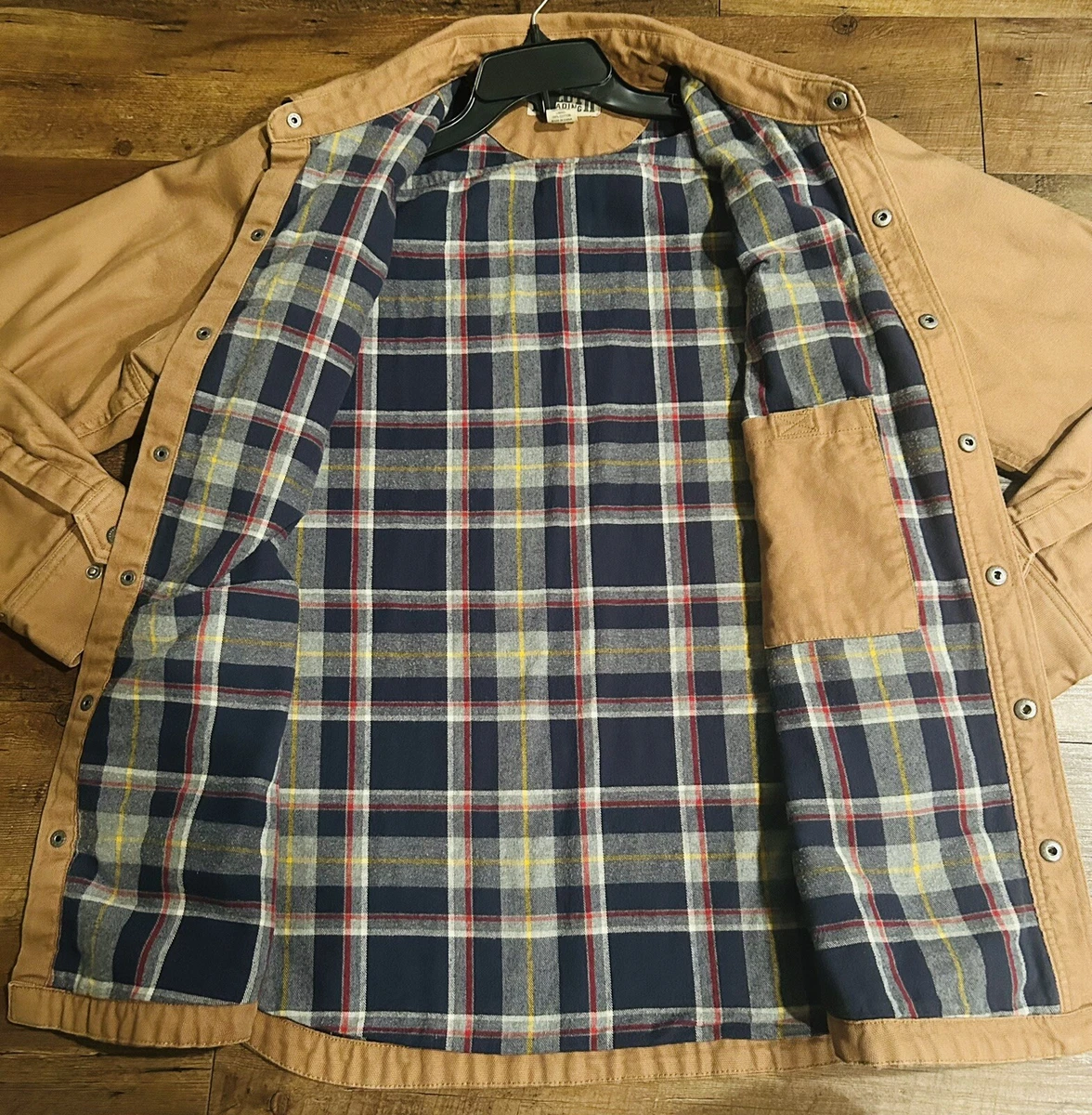 Duluth Trading Mens Fire Hose Flannel Lined Limber Jac Jacket Sz L