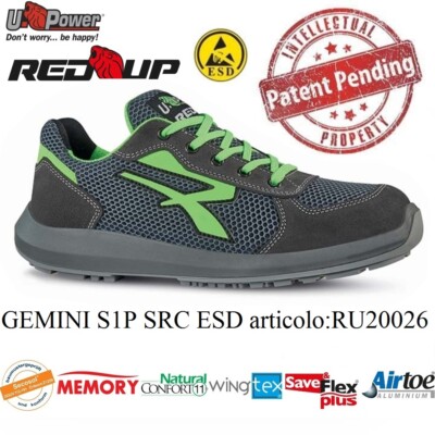 UPOWER SICHERHEITSSCHUHE GEMINI S1P SRC ESD U-POWER RU20026 RED UP+