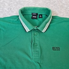 Hugo Boss Men  s Regular Fit Polo Shirt In Green Size Large Preppy normcore