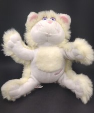 Vintage Purr-Tenders Plush Kitty Cat Fisher Price 1987 White, Yellow, Pink Ears