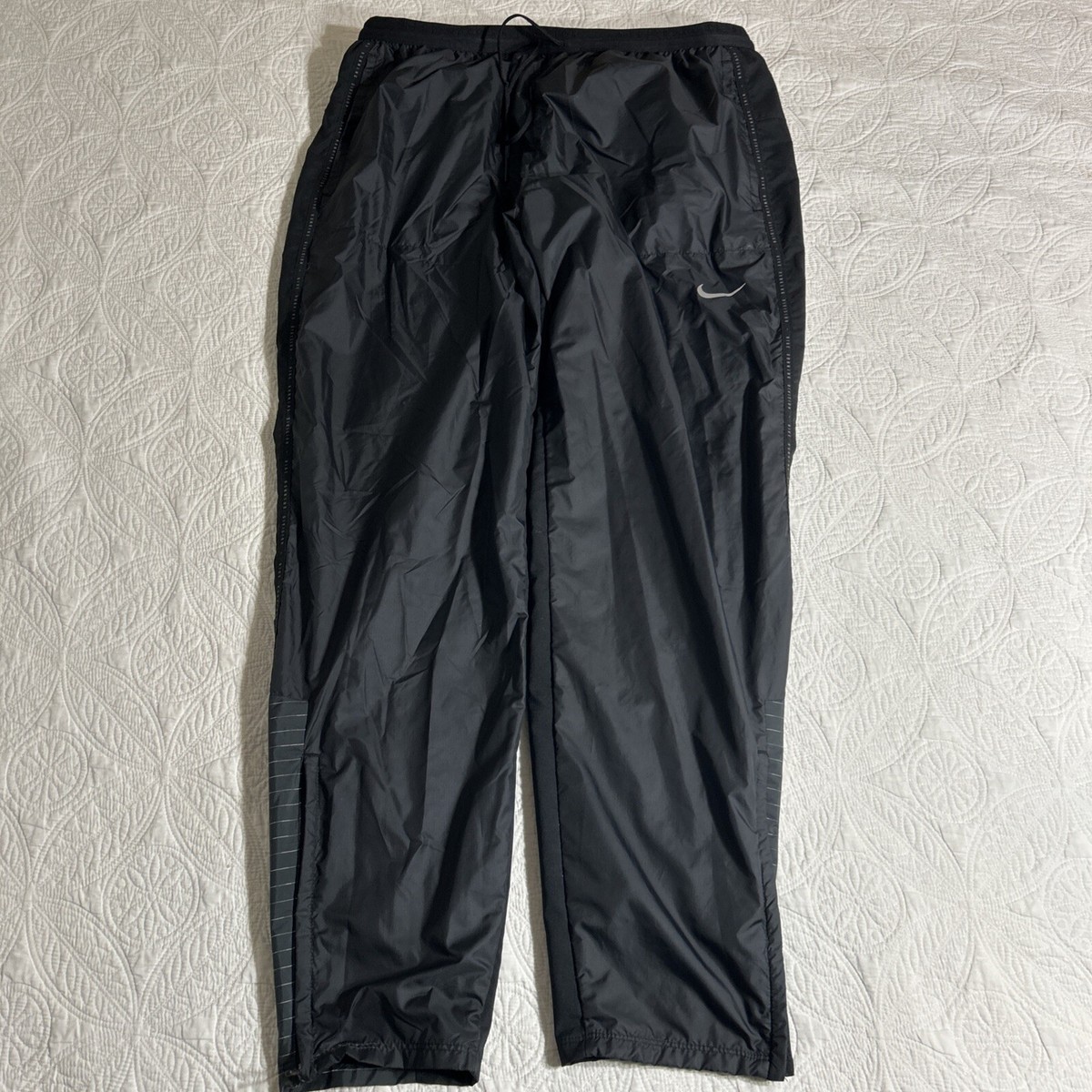 Nike Running Division Men's XL Storm-FIT Pants Black Zip Key