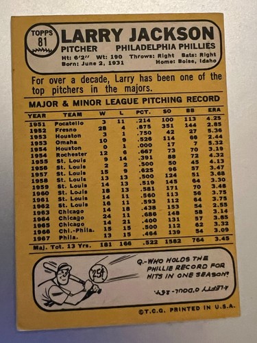 1968 Topps Baseball Singles - 1-457 -- Pick Your Card - Complete Your Set - Picture 99 of 501