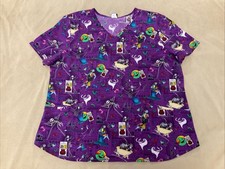 The Nightmare Before Christmas Scrub Top 2X Womens Halloween Active Disney