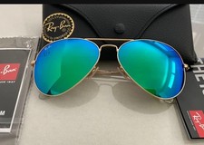 Ray-Ban Aviator RB3025 112/19 Green Flash Lens with Matte Gold Frame 62mm
