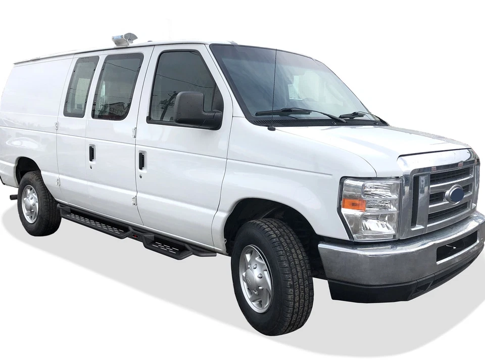 Barras laterales negras APS para camioneta Ford Econoline 99-14 tamaño completo Foto 2 de 4