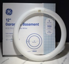 GE FC12 T9 Circline 32W Fluorescent Light Bulb, Cool White, 12"