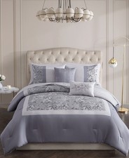 Hallmart Collectibles Victoria 9 Piece Comforter Set, Full - Lt Purple