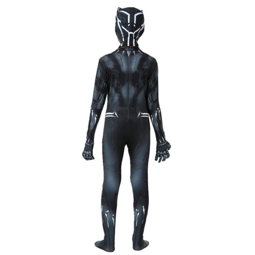 Black Panther Boys Kids Superhero Cosplay Costume Party Fancy Dress Up Outfit UK - Picture 7 of 14