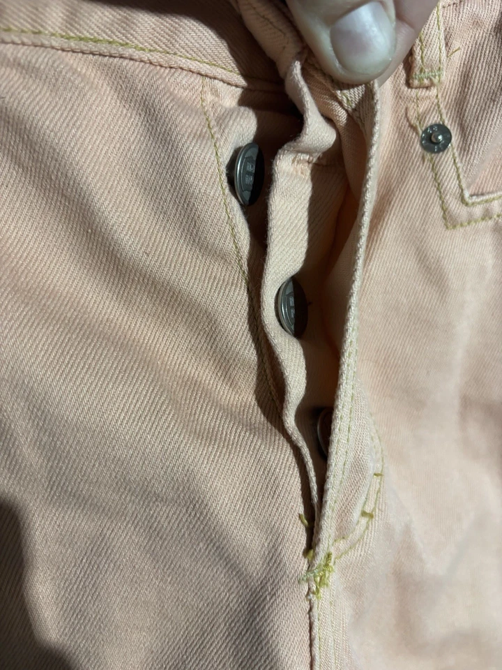 Shorts jeans vintage Nada Nuff pêssego tamanho 9 anos 90 EUA boho Y2K feminino - Imagem 4 de 4