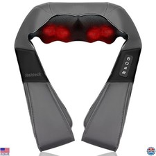 Nekteck Shiatsu Neck and Back Massager with Heat, Electric 3D Deep Tissue Relief