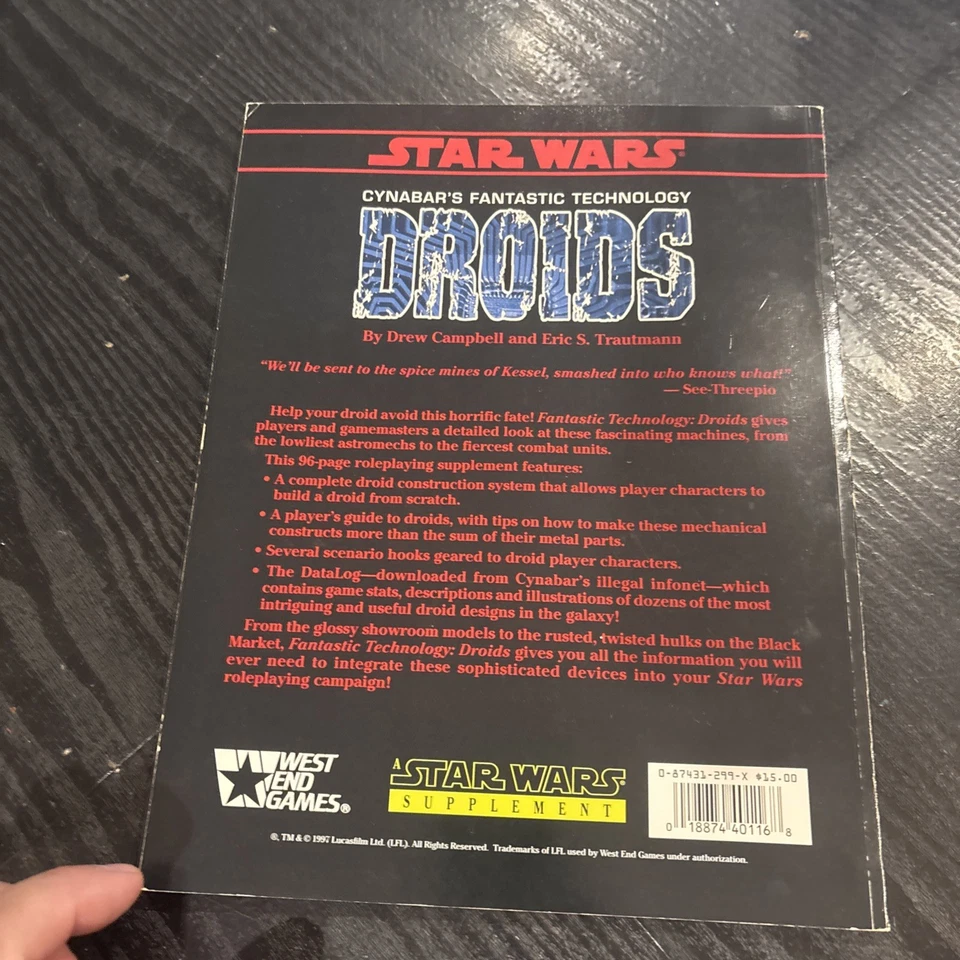 West End Star Wars Cynabar's Fantastic Technology - Droids VG - Image 2 of 4