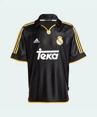 adidas JW1992 Real Madrid 90/00 Away Jersey Black Loose Fit Football Shirt