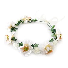Women Girls Boho Flower Crown Adjustable Sunflower Floral Headband Wedding