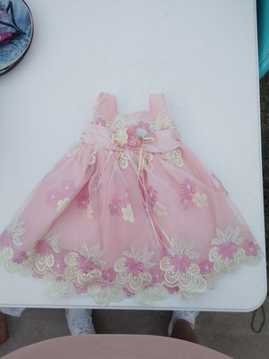 Cece Kid U.S.A Size Small Toddlers Dress Pink Floral Sleeveless Formal Wedding 