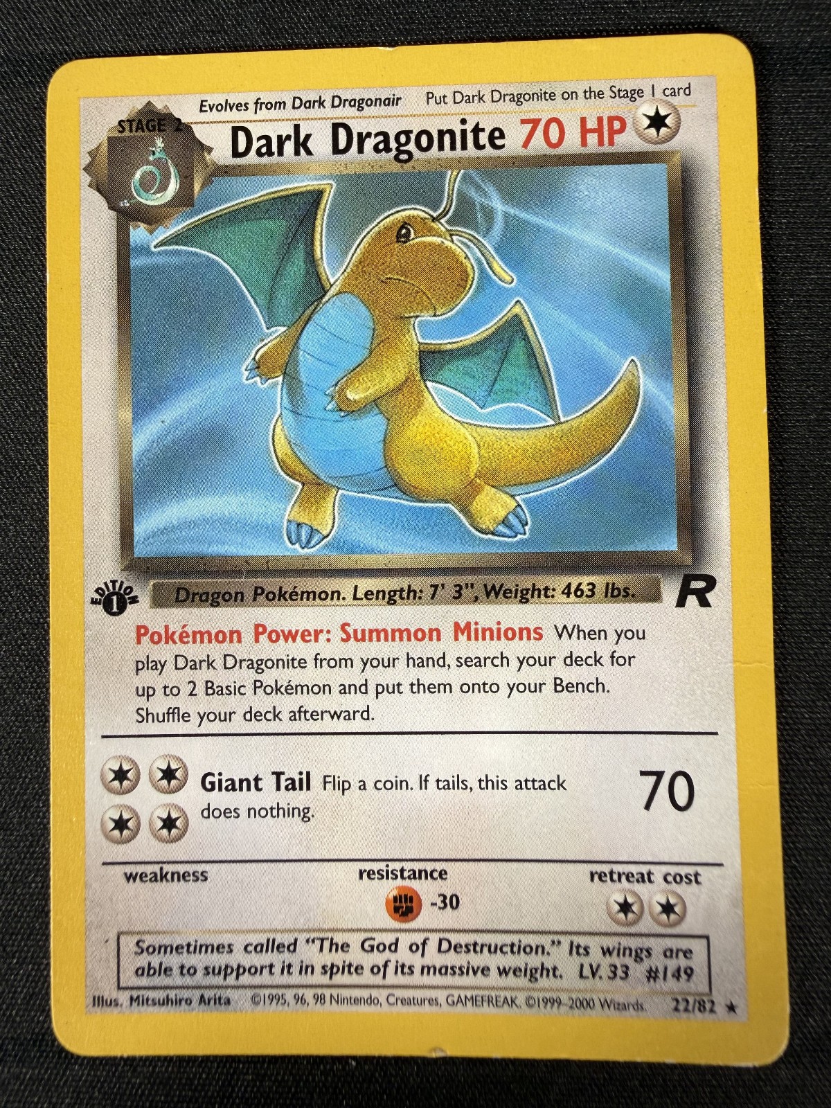 Pokémon TCG Dark Dragonite Team Rocket 1st Edition 22/82
