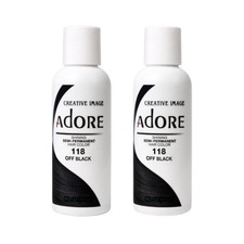 LOT OF 2 Adore by Creative Image Semi Permanent Hair Color 4FL OZ 118 Off Black