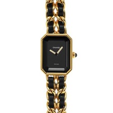 CHANEL Premiere L H0001 Black Case Size 26×20mm Ladies Used Watch #213221