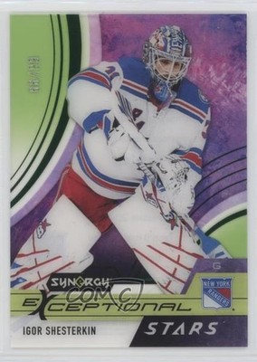 2021 Upper Deck Synergy Exceptional Stars Green 66/99 Igor Shesterkin #ES-IS 4z8