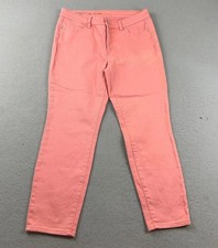 Talbots Pants Women 8P Peach Denim Flawless Five Pockets Slim Ankle