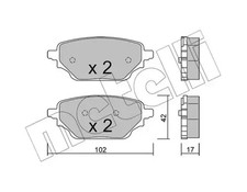 Bremsbeläge 22-1352-0 METELLI für NISSAN RENAULT